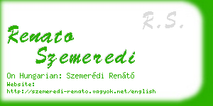 renato szemeredi business card